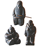 Inuit Inughuit Polareskimo Bronzeskulptur Bronze Groenlaender